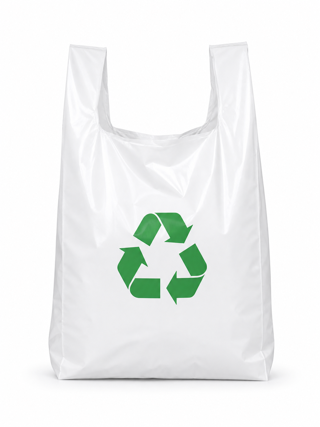Custom recyclable retail bags with printed logo and handle design