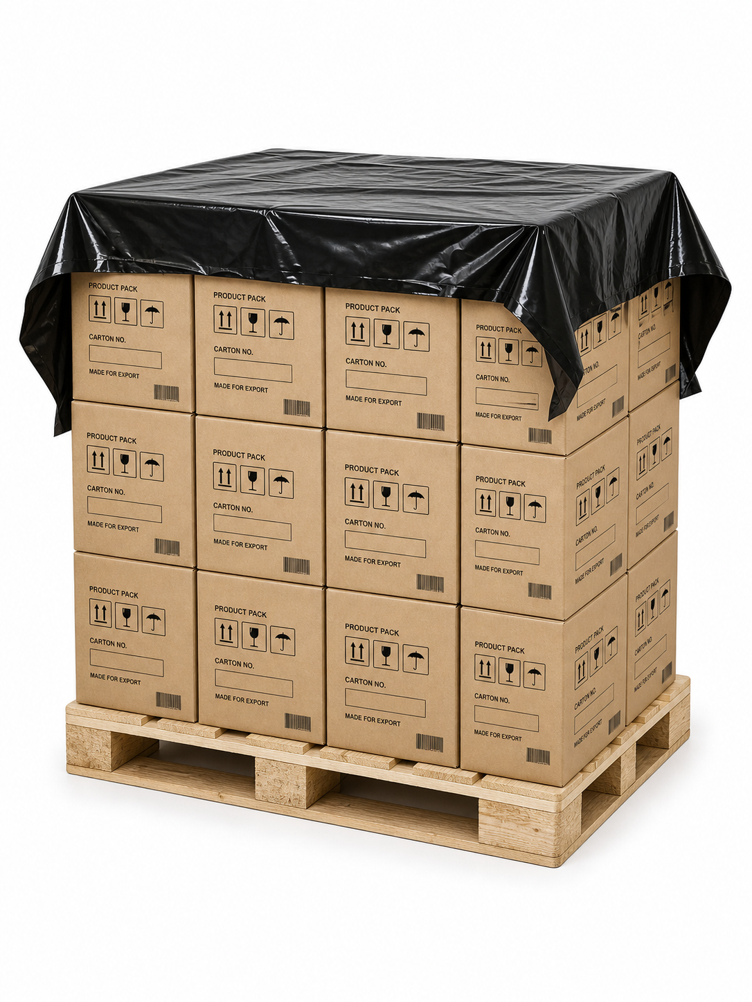 Custom pallet cover film roll for industrial packaging applications