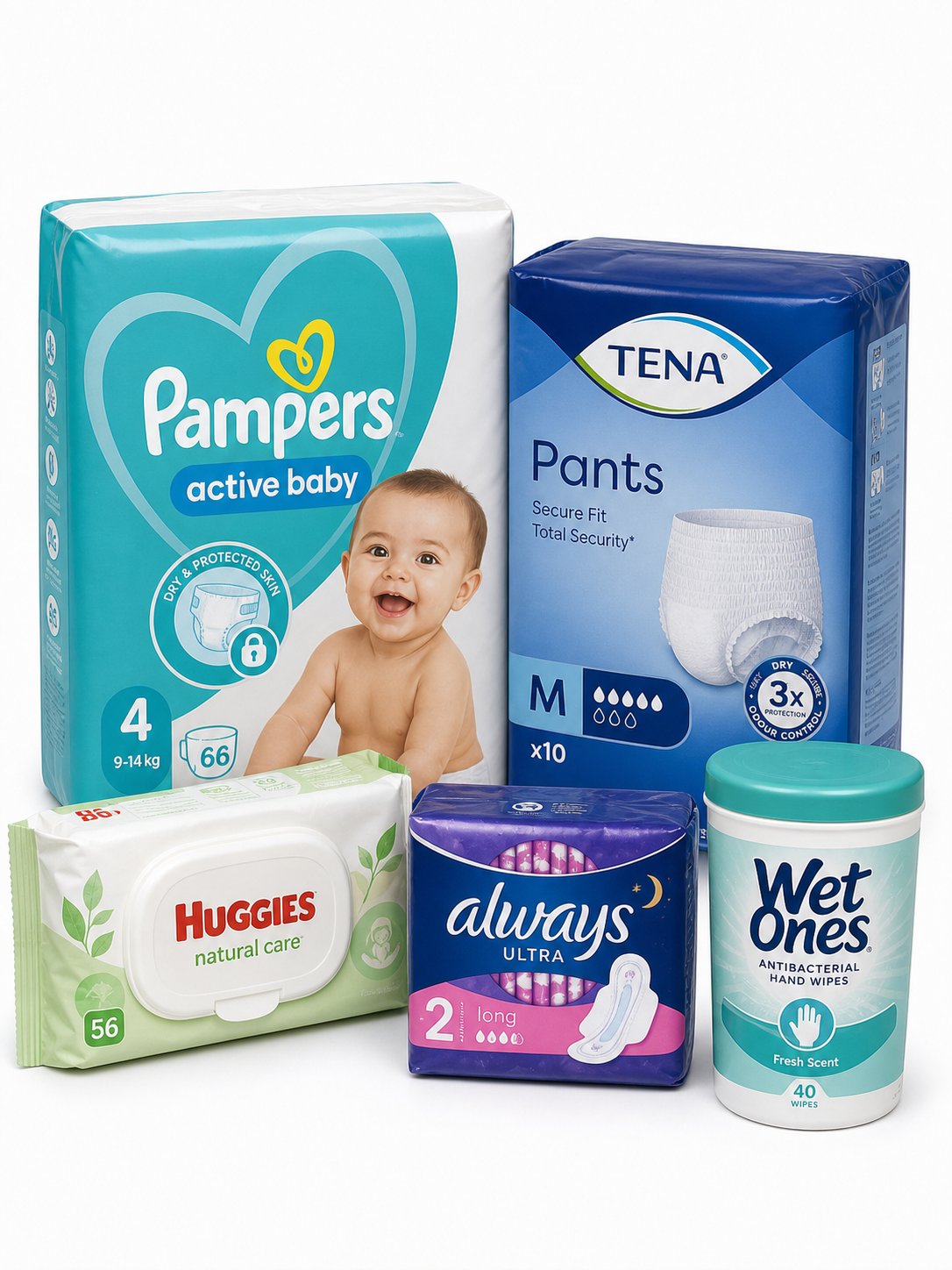 Custom hygiene packaging film for diapers, sanitary napkins, and personal care products