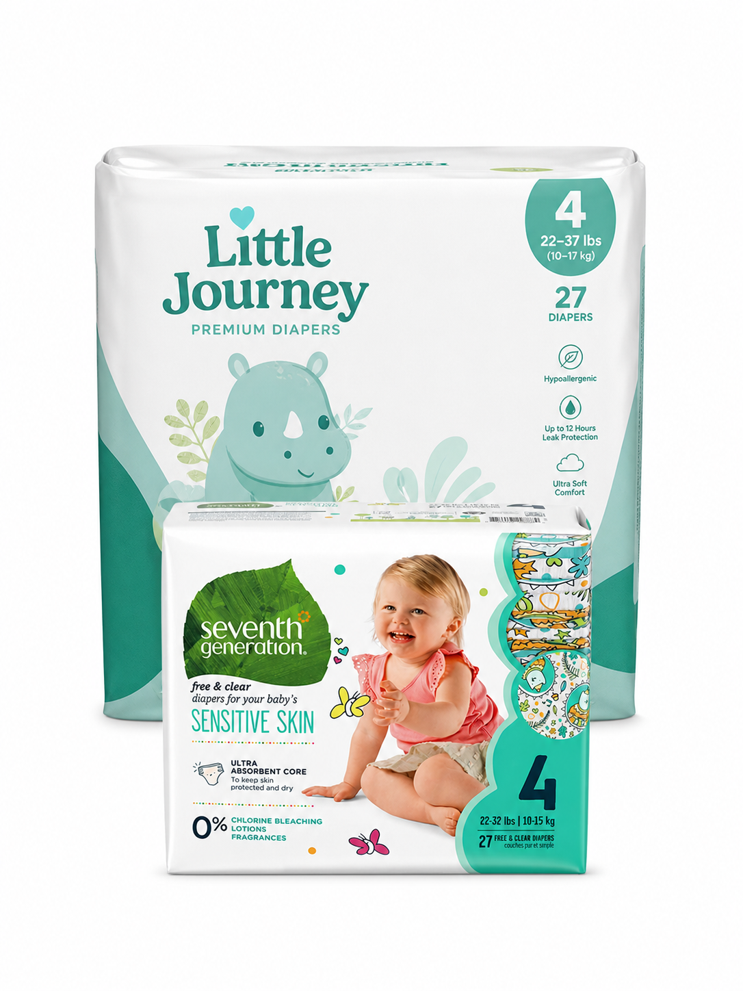 Diaper packaging film for baby care and hygiene product brands