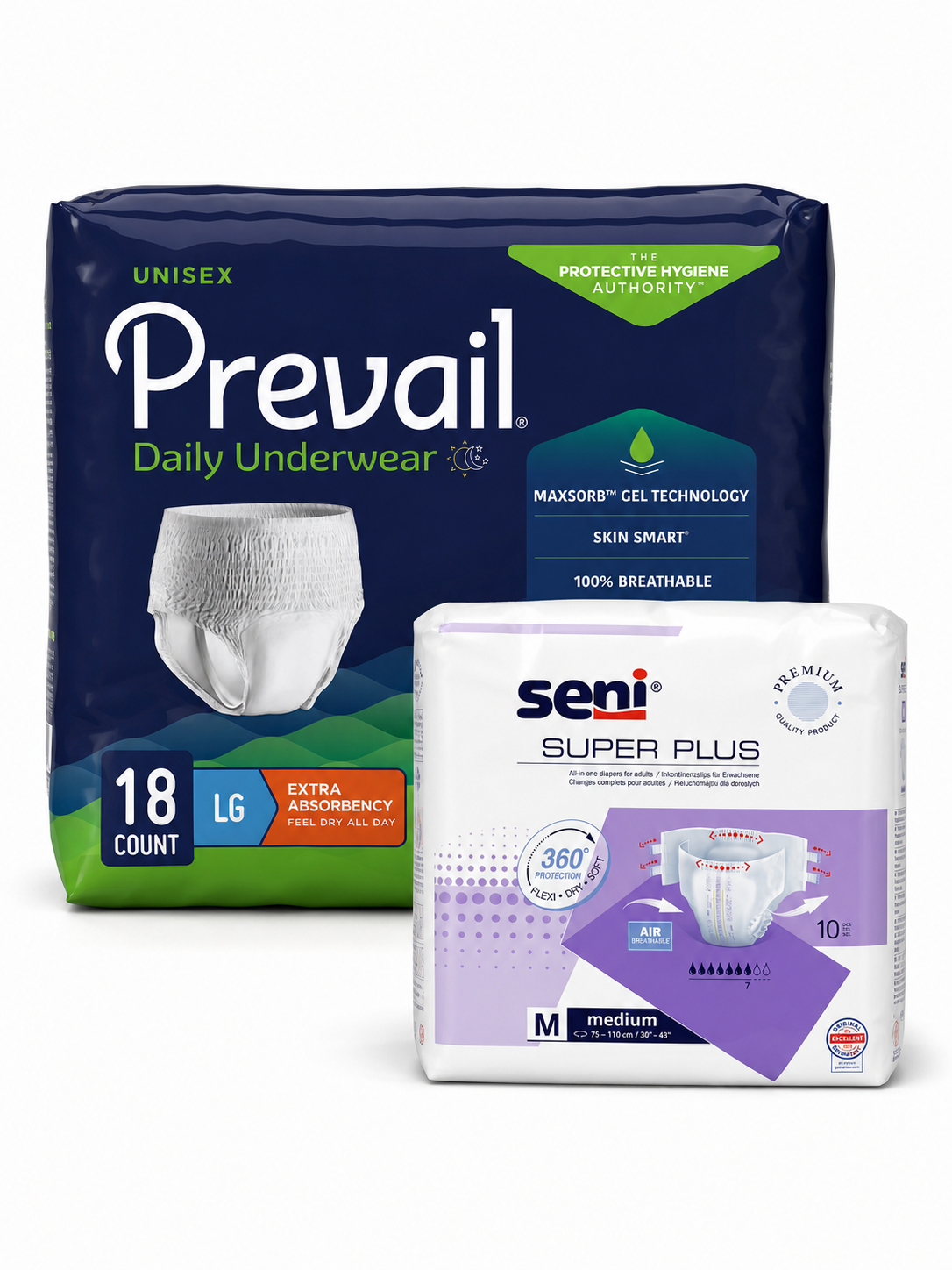 Adult care packaging film for hygiene and incontinence care products