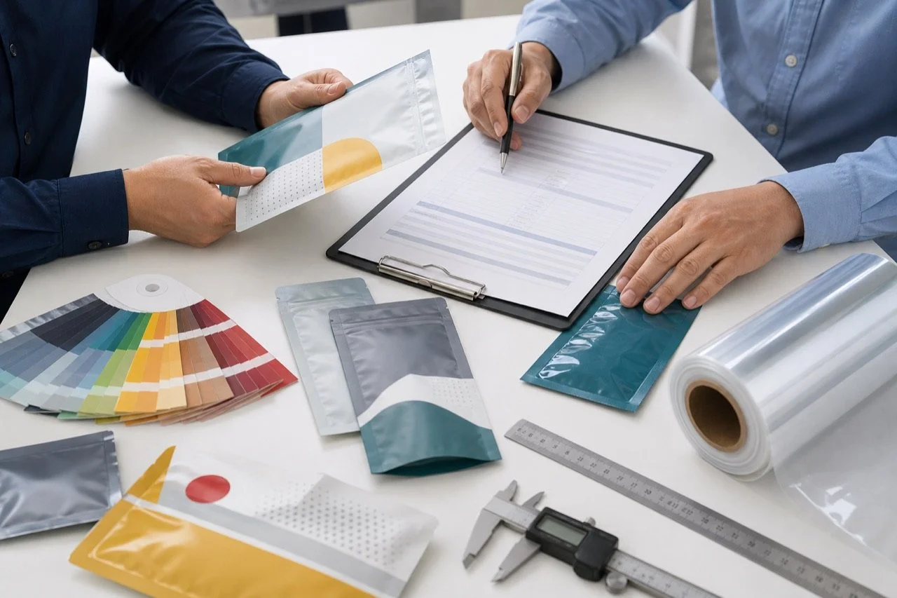 Packaging quality control review to prevent flexible packaging defects before production