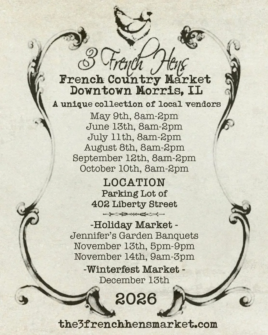 3 French Hens Holiday Market