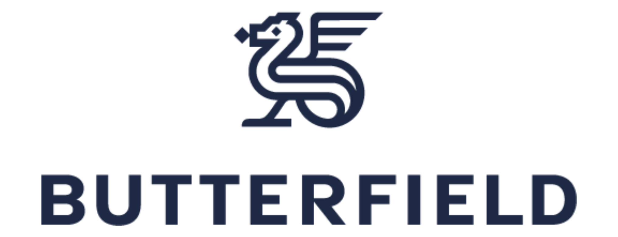 A Butterfield Logo featuring a winged dragon