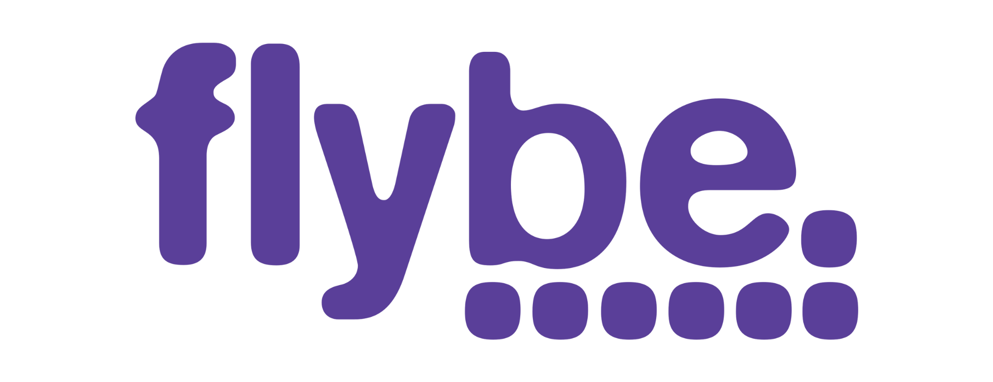 Flybe logo in purple.