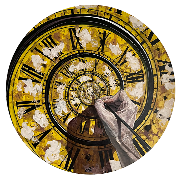 DON'T WASTE IT, 2025. | 70 cm | Acrylic on canvas.