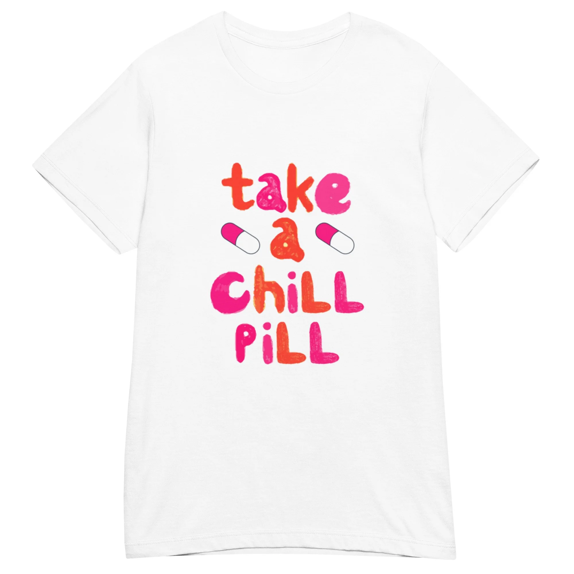"Take a Chill Pill" Pink Preppy Women's T-shirt - Cute Tops for Teens