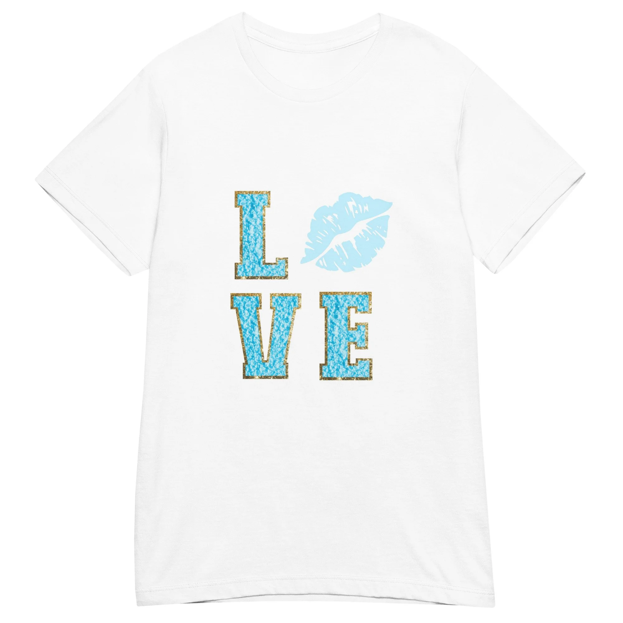 "LOVE" Blue Preppy Women's T-shirt - Tops for Teens
