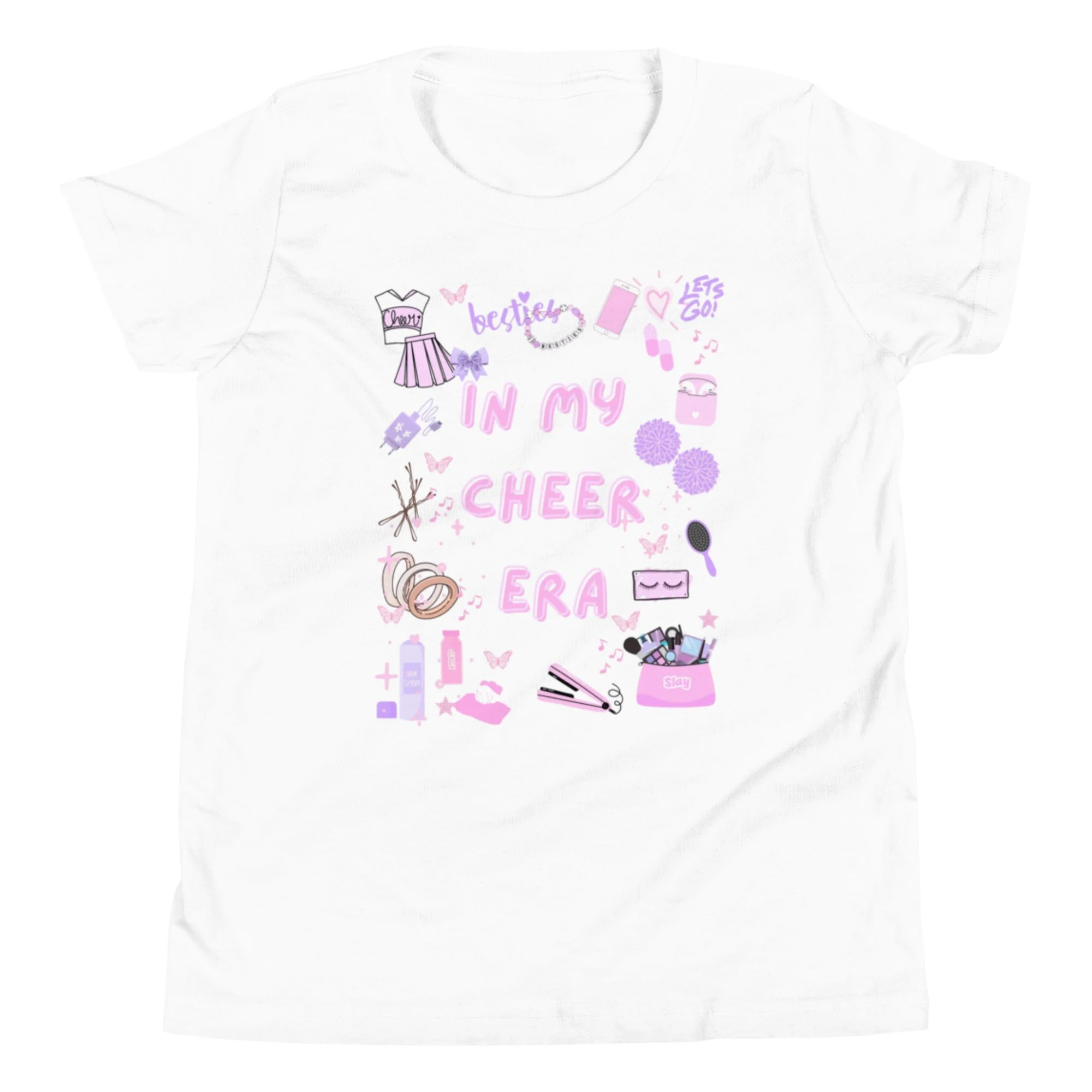 Popular "In My Cheer Era" Pink Girls' T-shirt