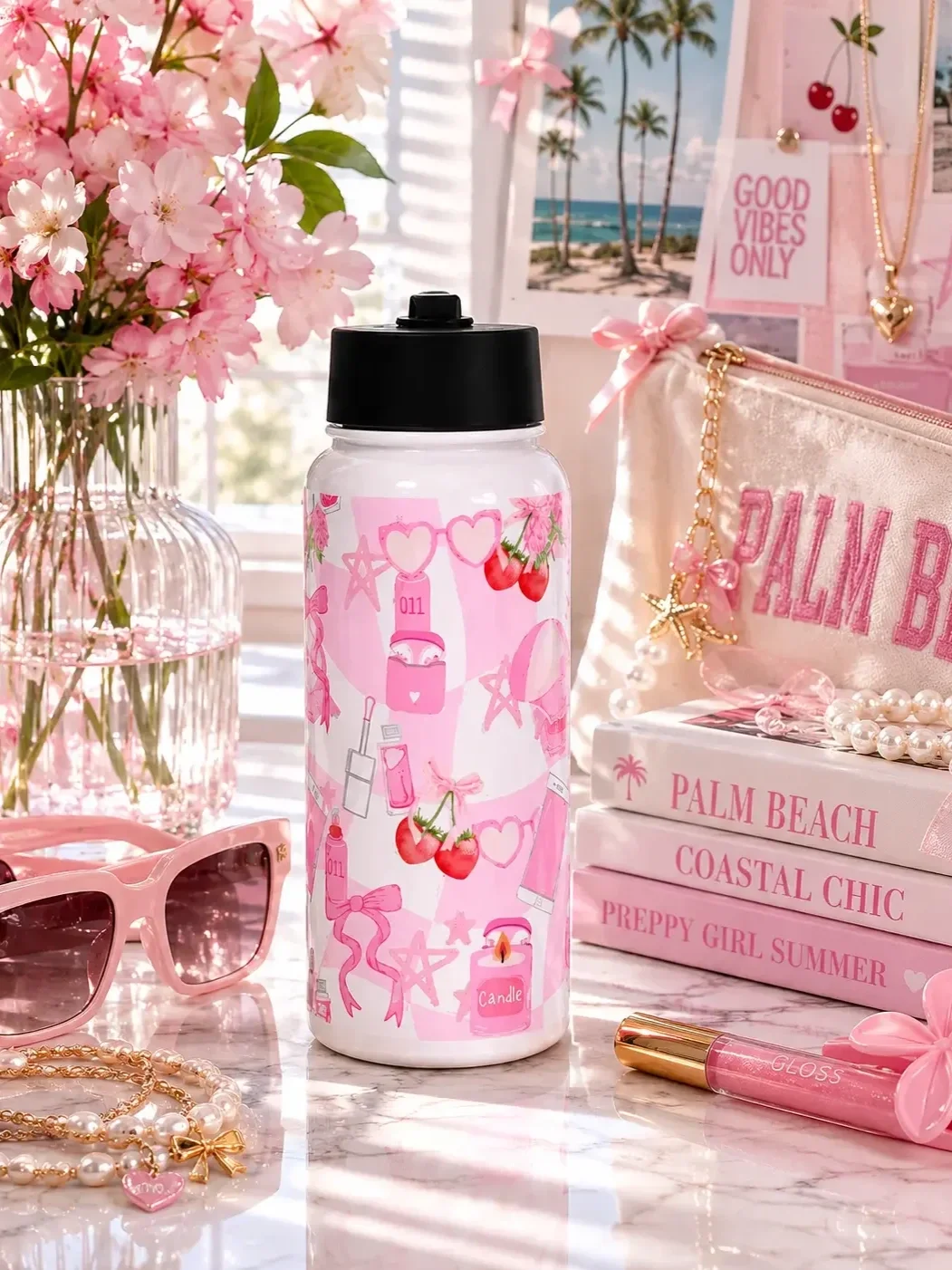preppy-palm-beach-pink-coquette-insulated-water-bottle.webp