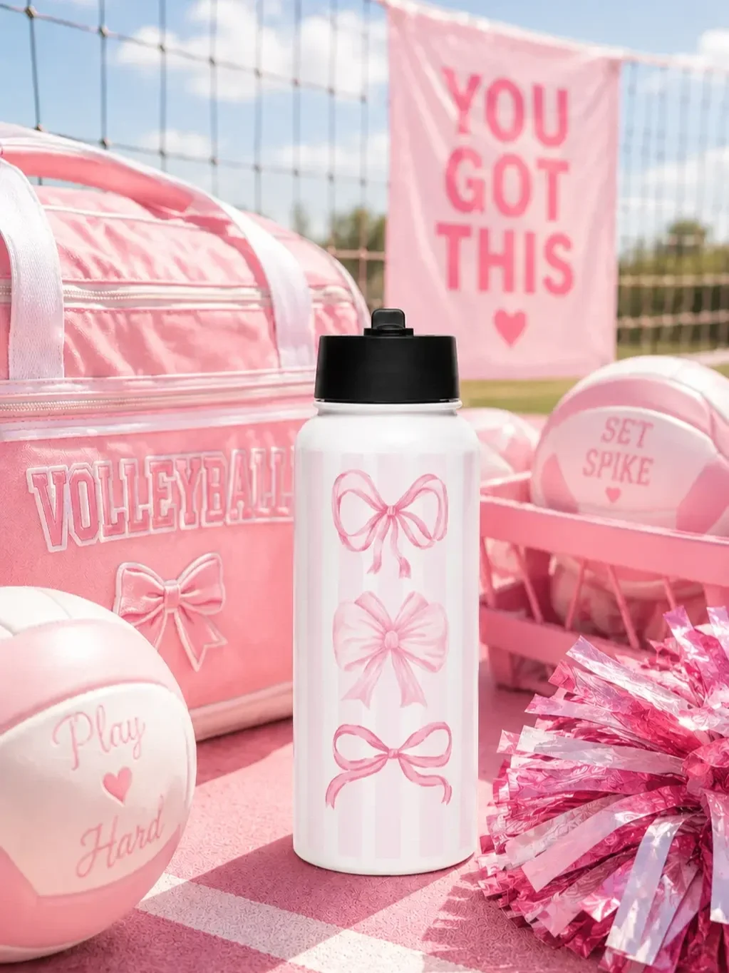 preppy-coquette-bow-insulated-volleyball-water-bottle.webp