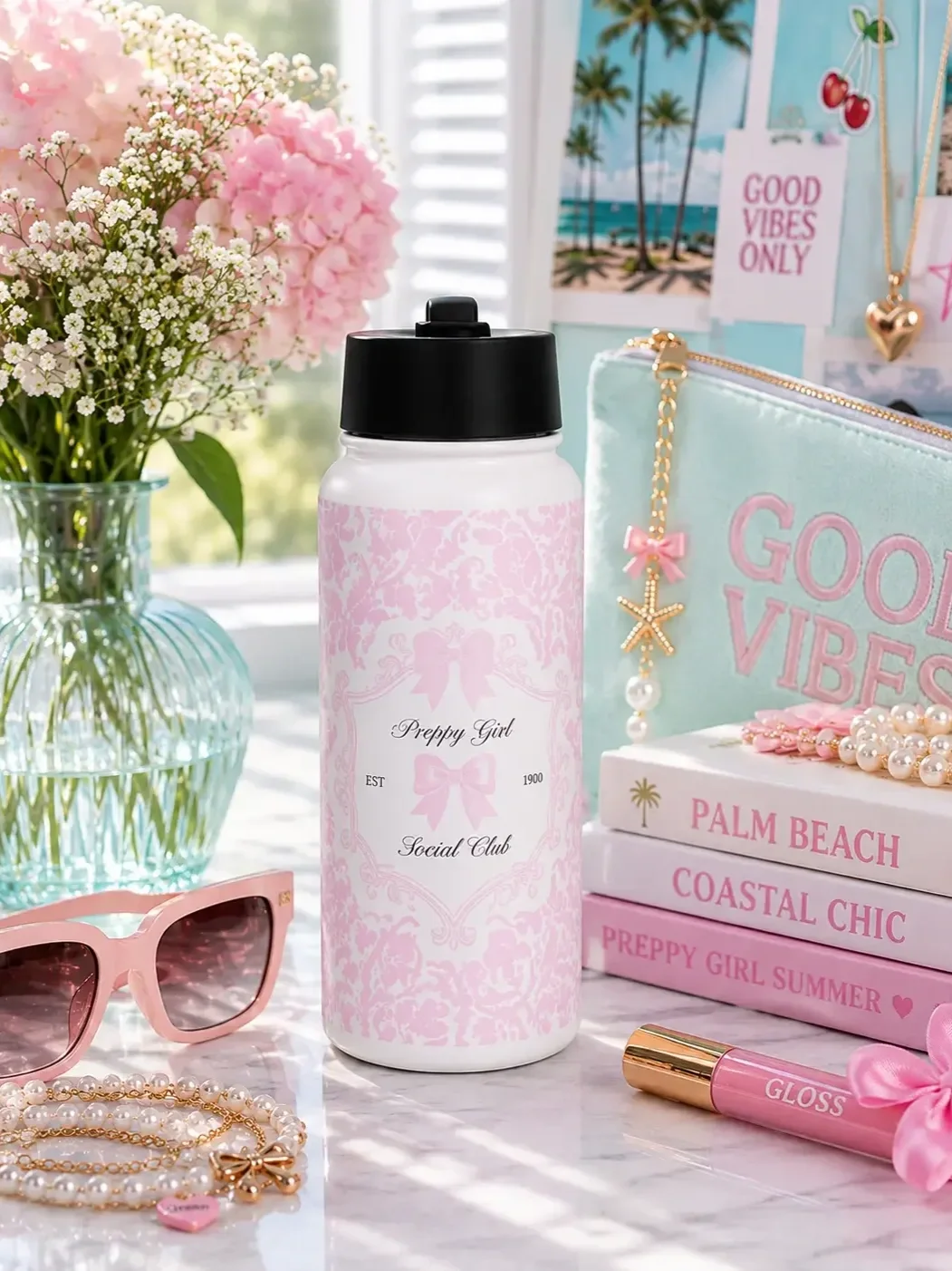 reppy-girl-social-club-pink-damask-insulated-water-bottle.webp