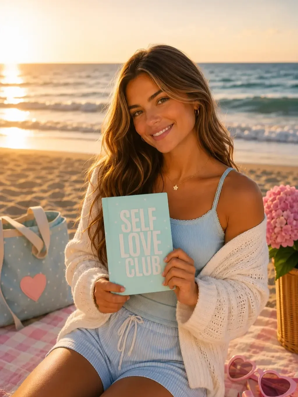 beach-lifestyle-model-holding-mint-green-self-love-club-journal.webp