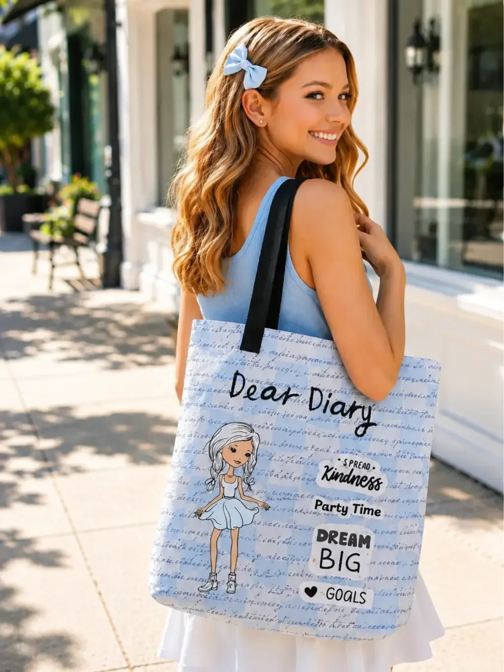 dear-diary-graphic-tote-bag-street-style-modeling.webp