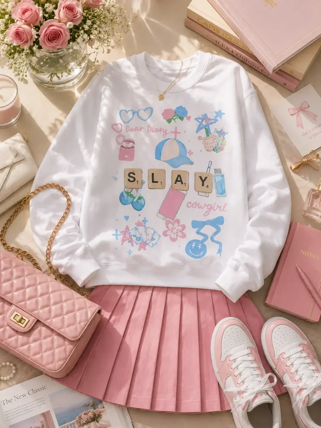 slay-cowgirl-aesthetic-clothing-flatlay-product-photography.webp