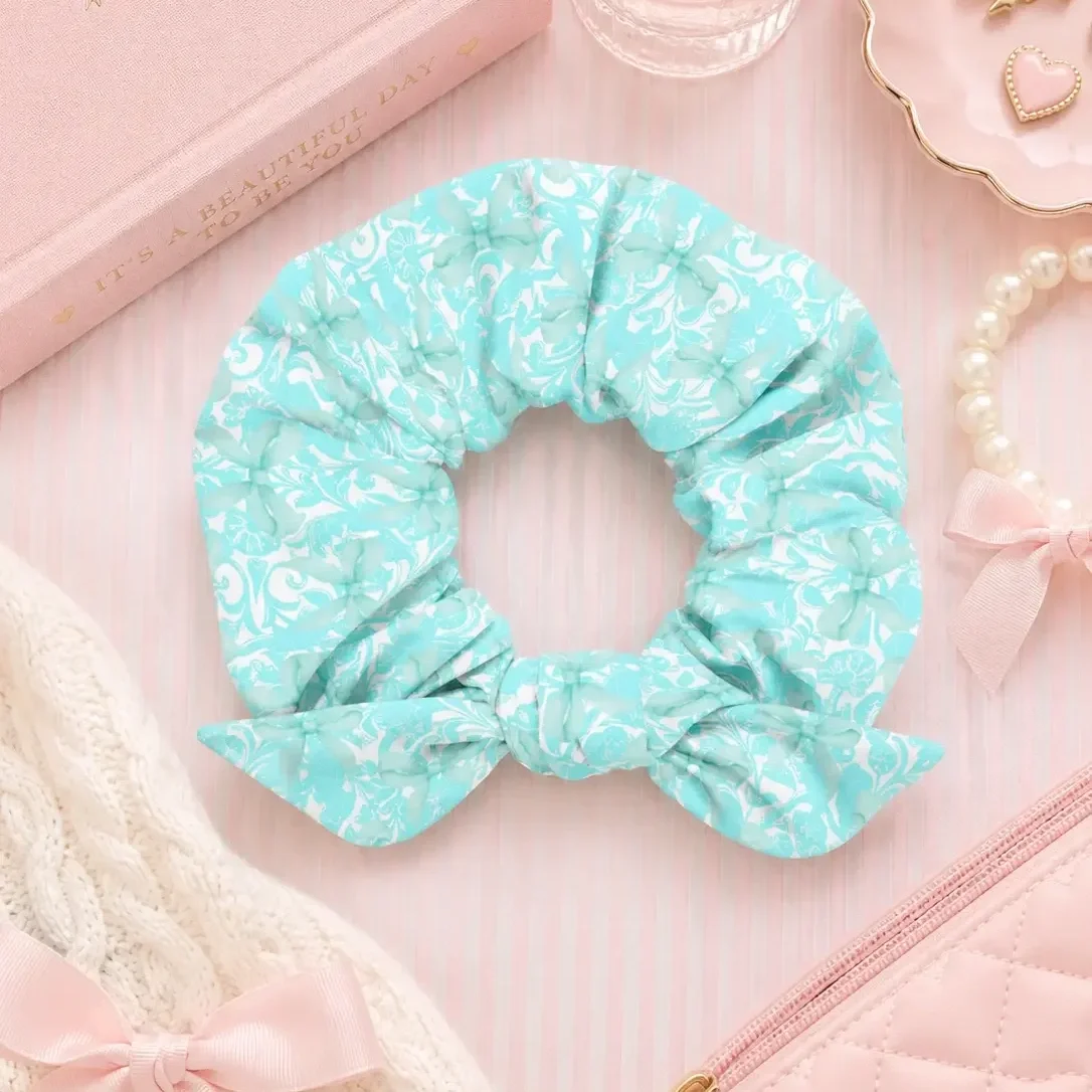 preppy-girl-light-blue-floral-scrunchie-coquette-flatlay-topdown.webp