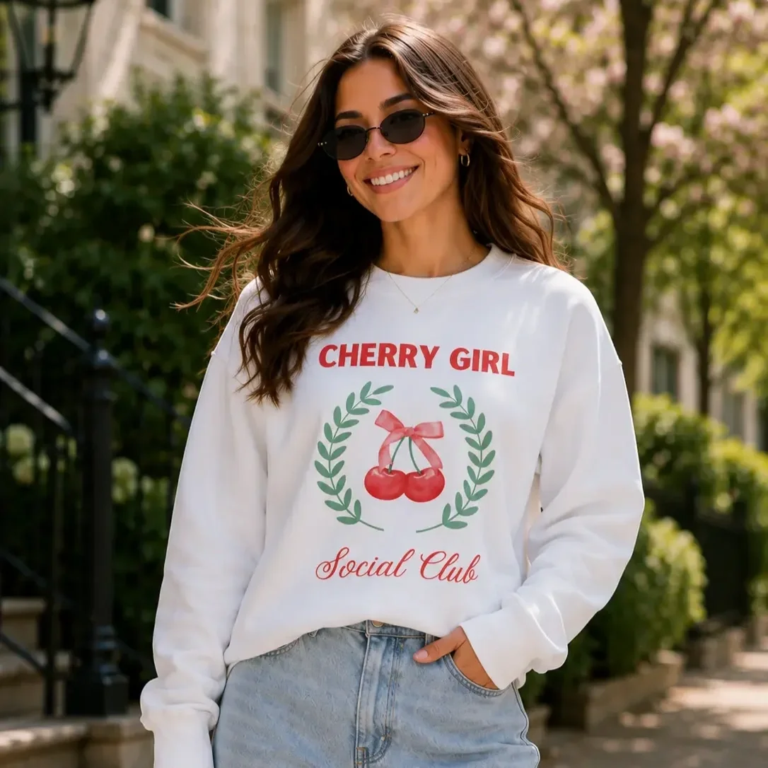 womens-white-cherry-girl-social-club-crewneck-sweatshirt.webp