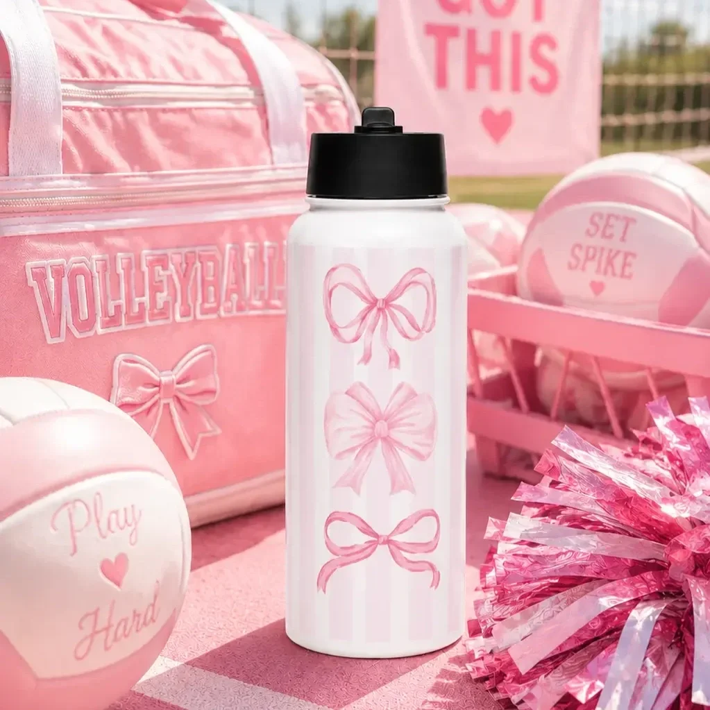 preppy-coquette-bow-insulated-volleyball-water-bottle.webp