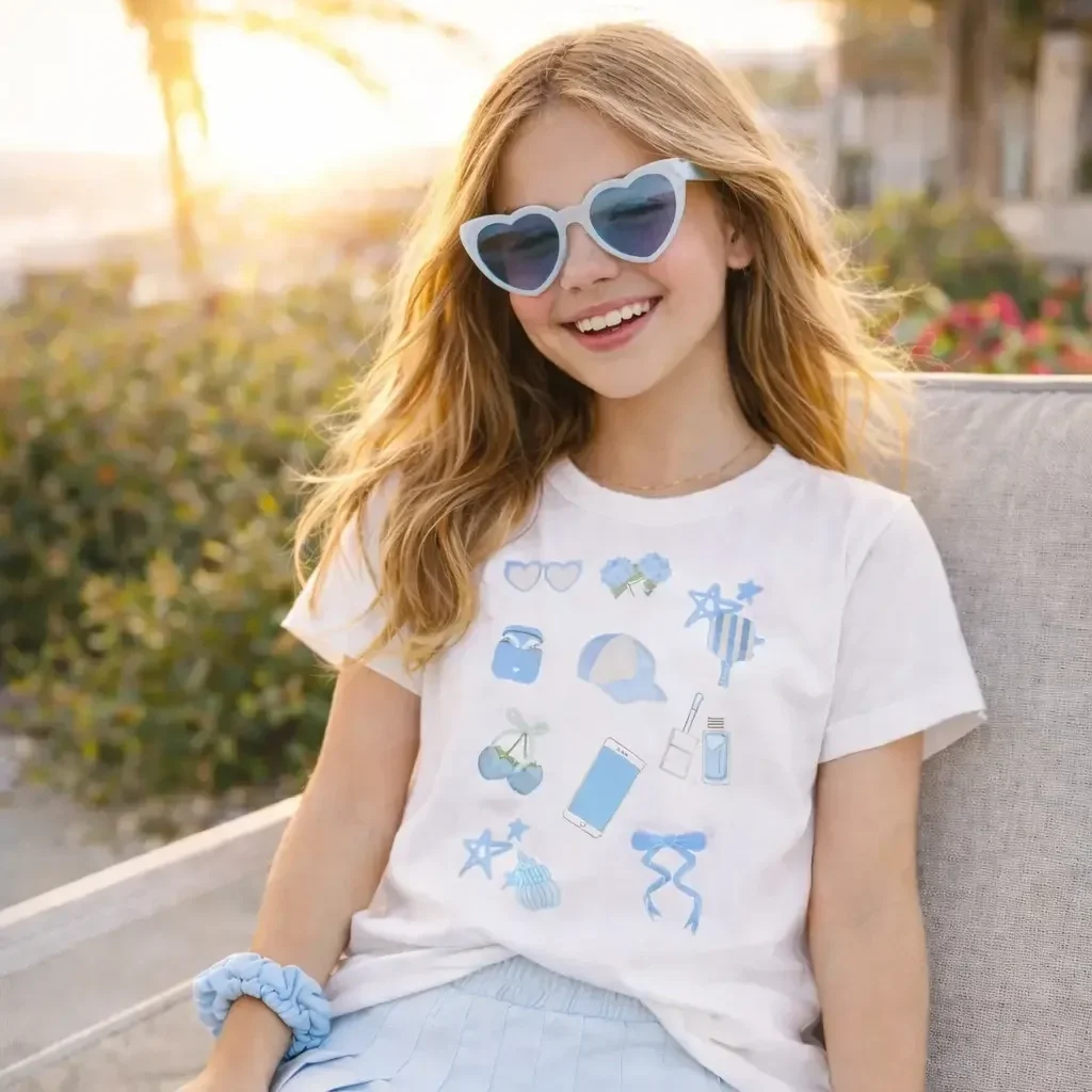 girls-preppy-blue-aesthetic-tee-lounge-chair.webp