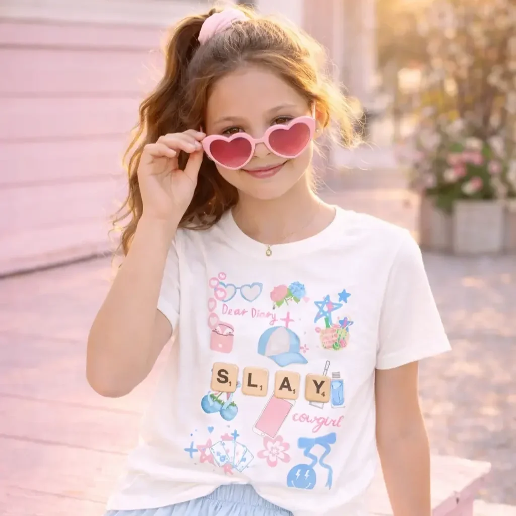 girls-white-preppy-slay-doodle-tee-sitting-steps.webp (Copy) (Copy)