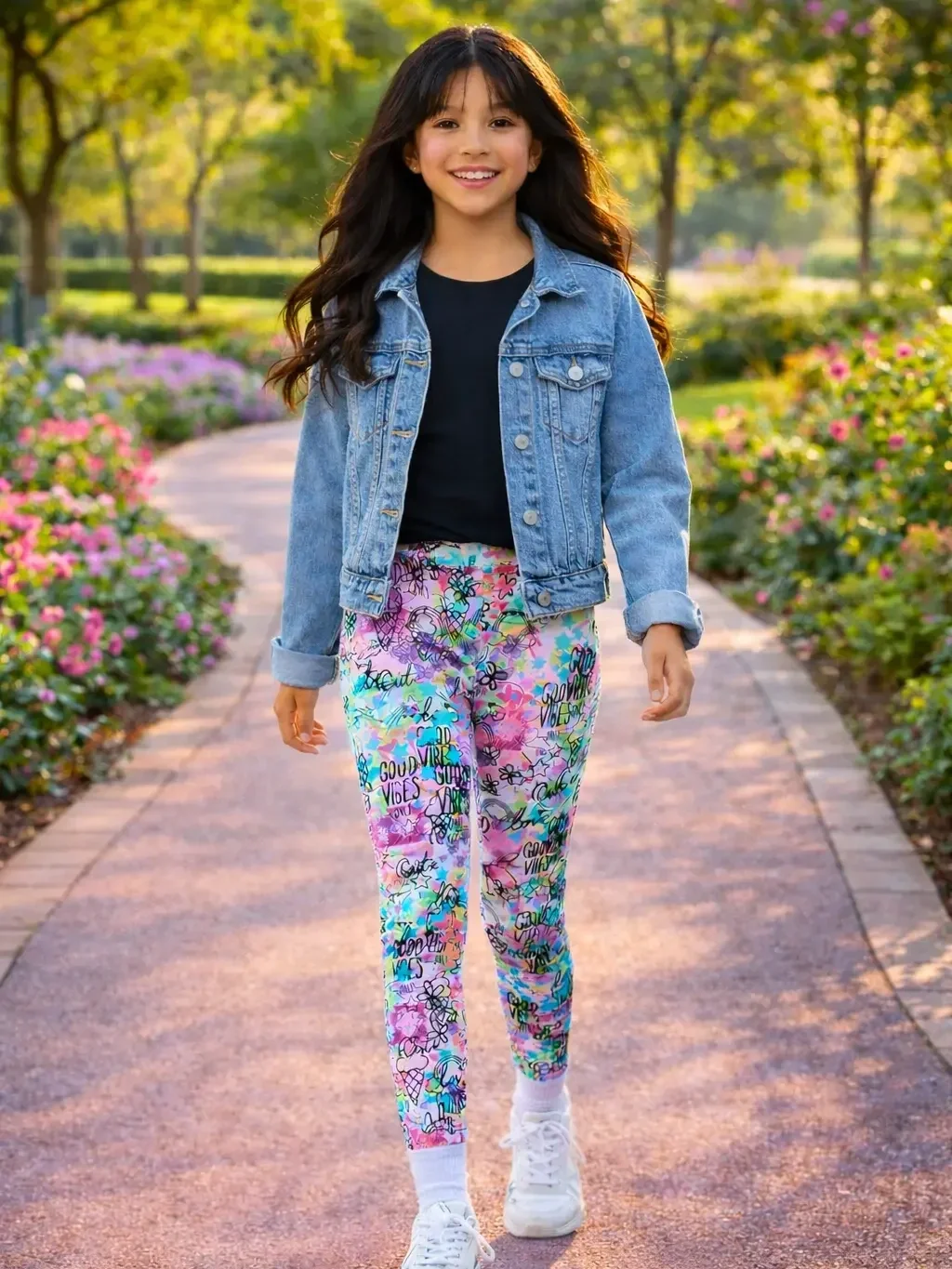 girls-good-vibes-graffiti-pattern-leggings.webp