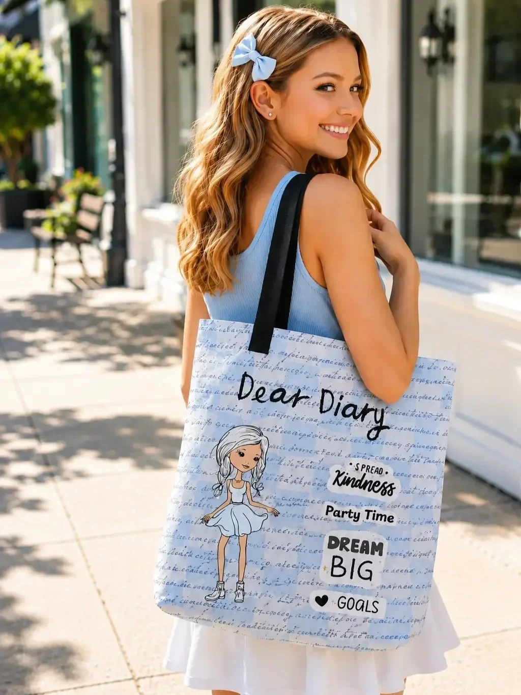 dear-diary-graphic-tote-bag-street-style-modeling.webp