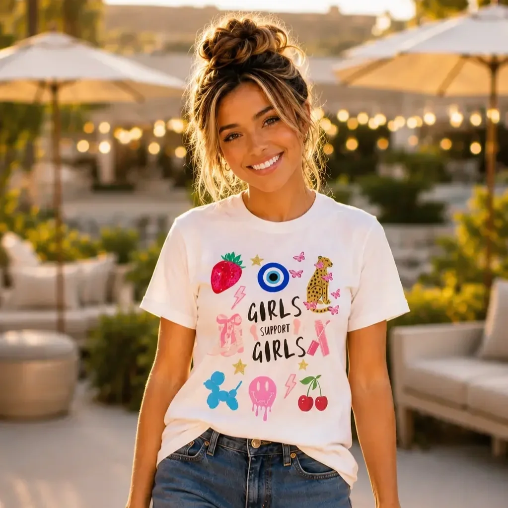 girls-support-girls-graphic-tee-denim-shorts.webp