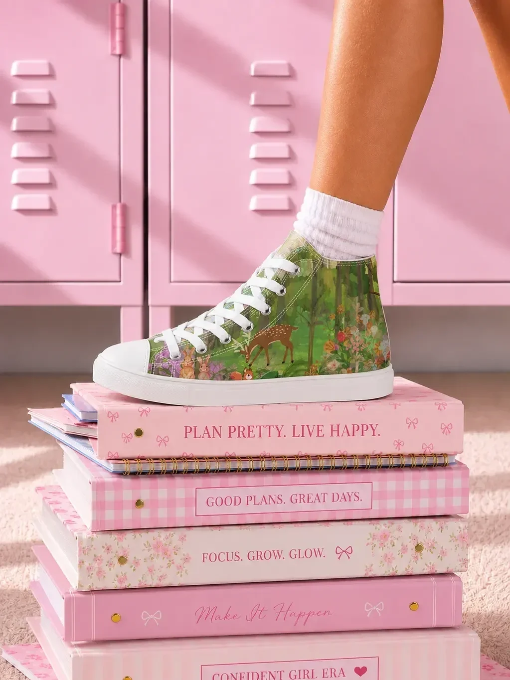 forest-woodland-canvas-sneakers-stacked-notebooks-view.webp