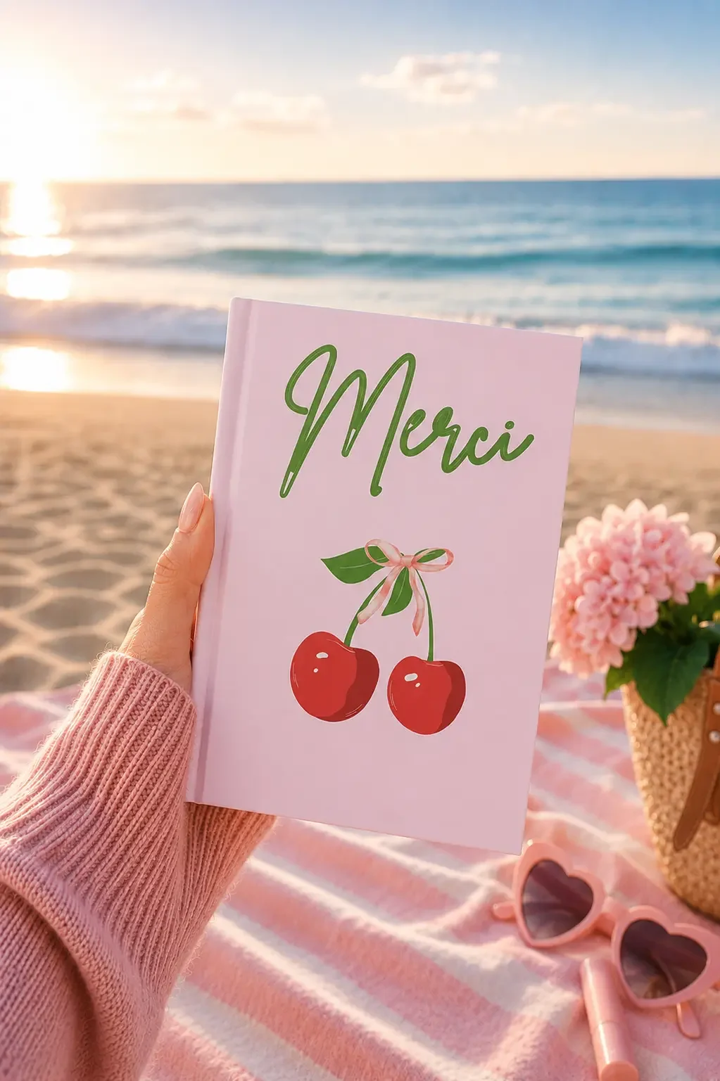 "Merci" Cherry Coquette Journal