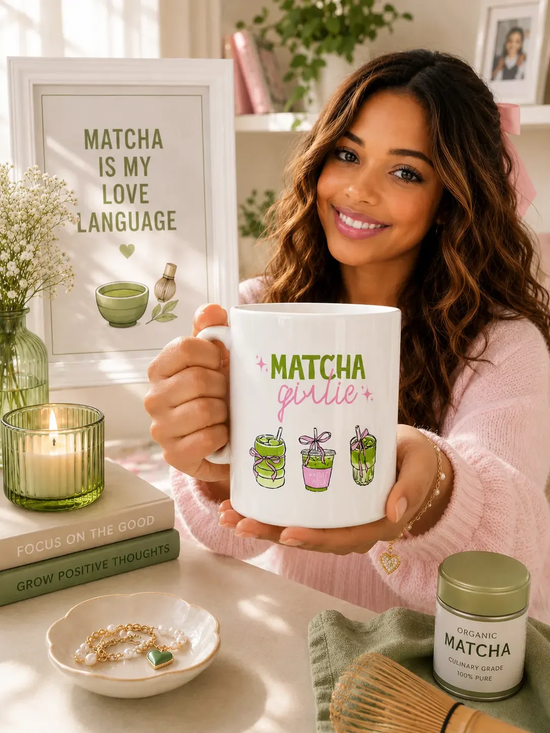 “Matcha Girlie" Coquette Aesthetic Mug