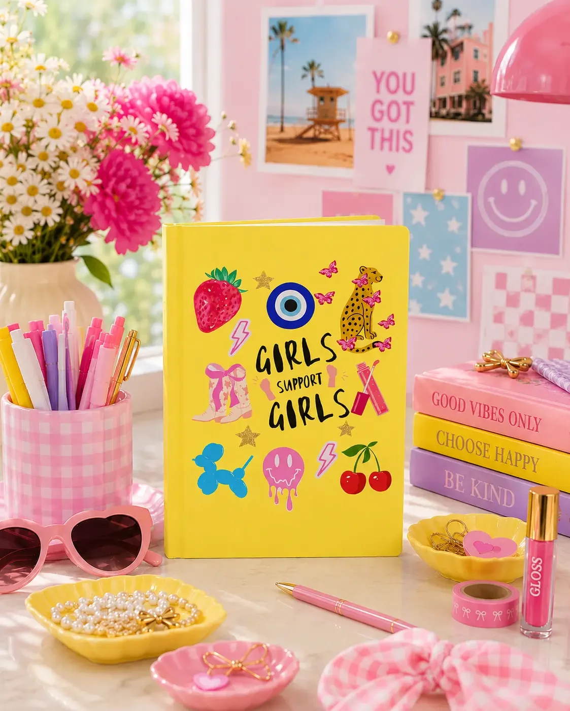 "Girls Support Girls" Y2K Journal