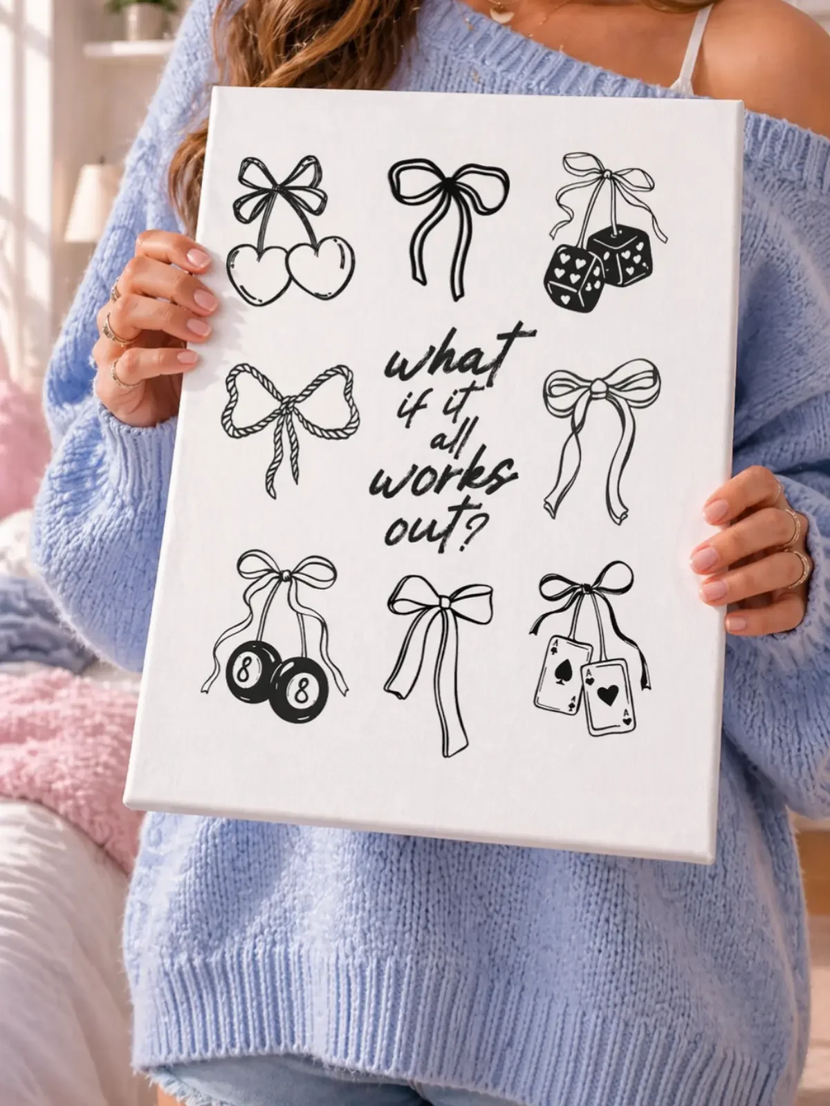 "What If It All Works Out?" Preppy Wall Art