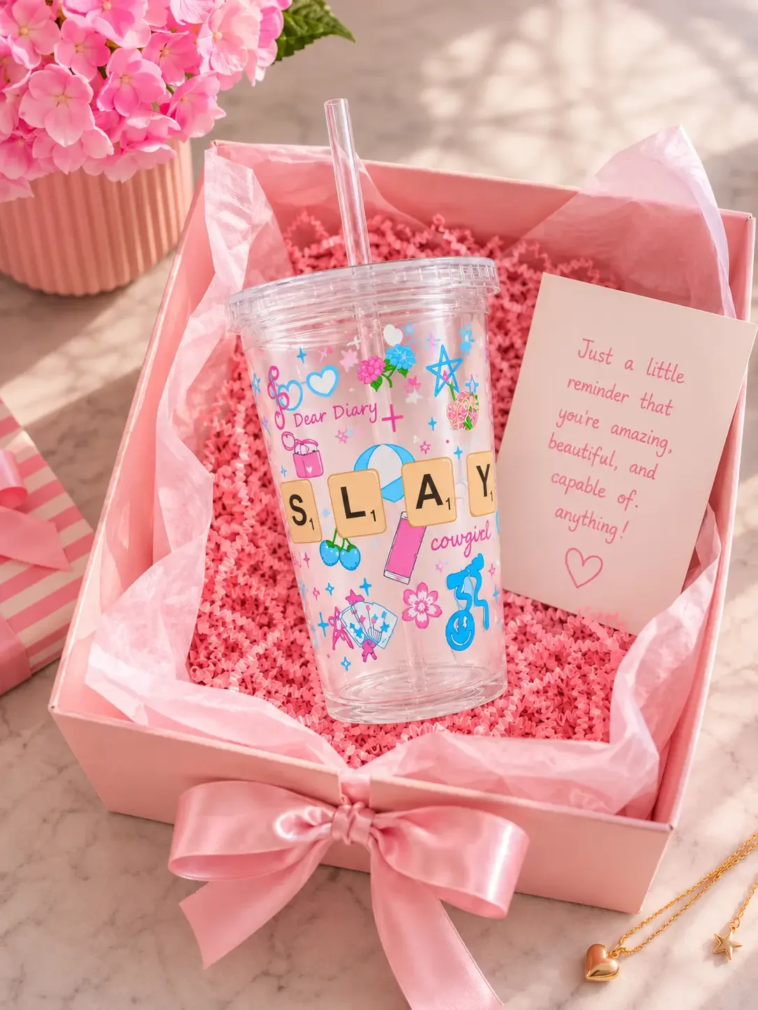 preppy-slay-doodle-tumbler-cup-pink-gift-box-packaging.webp