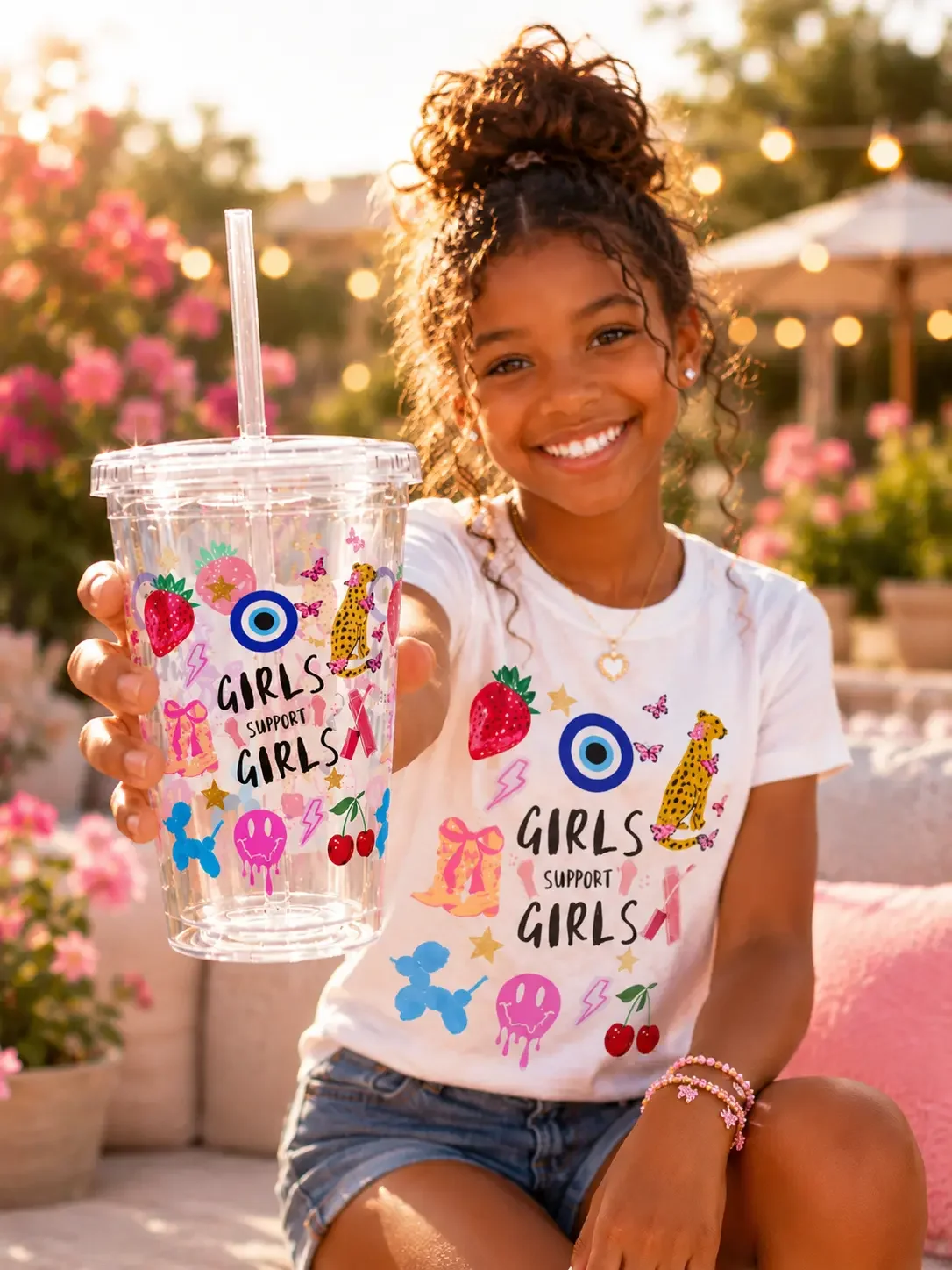 "Girls Support Girls" Y2K Tumbler