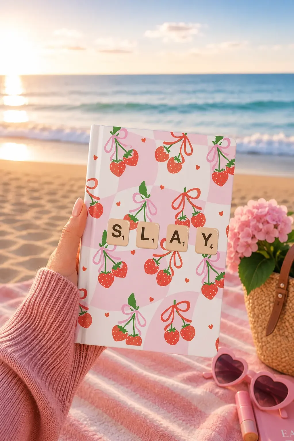 "Slay" Strawberry Preppy Journal