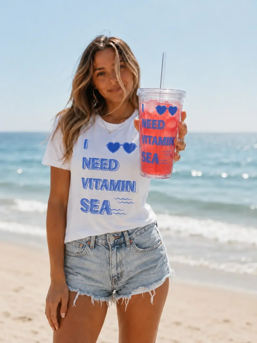 vitamin-sea-preppy-tumbler-matching-tshirt-beachfront.webp