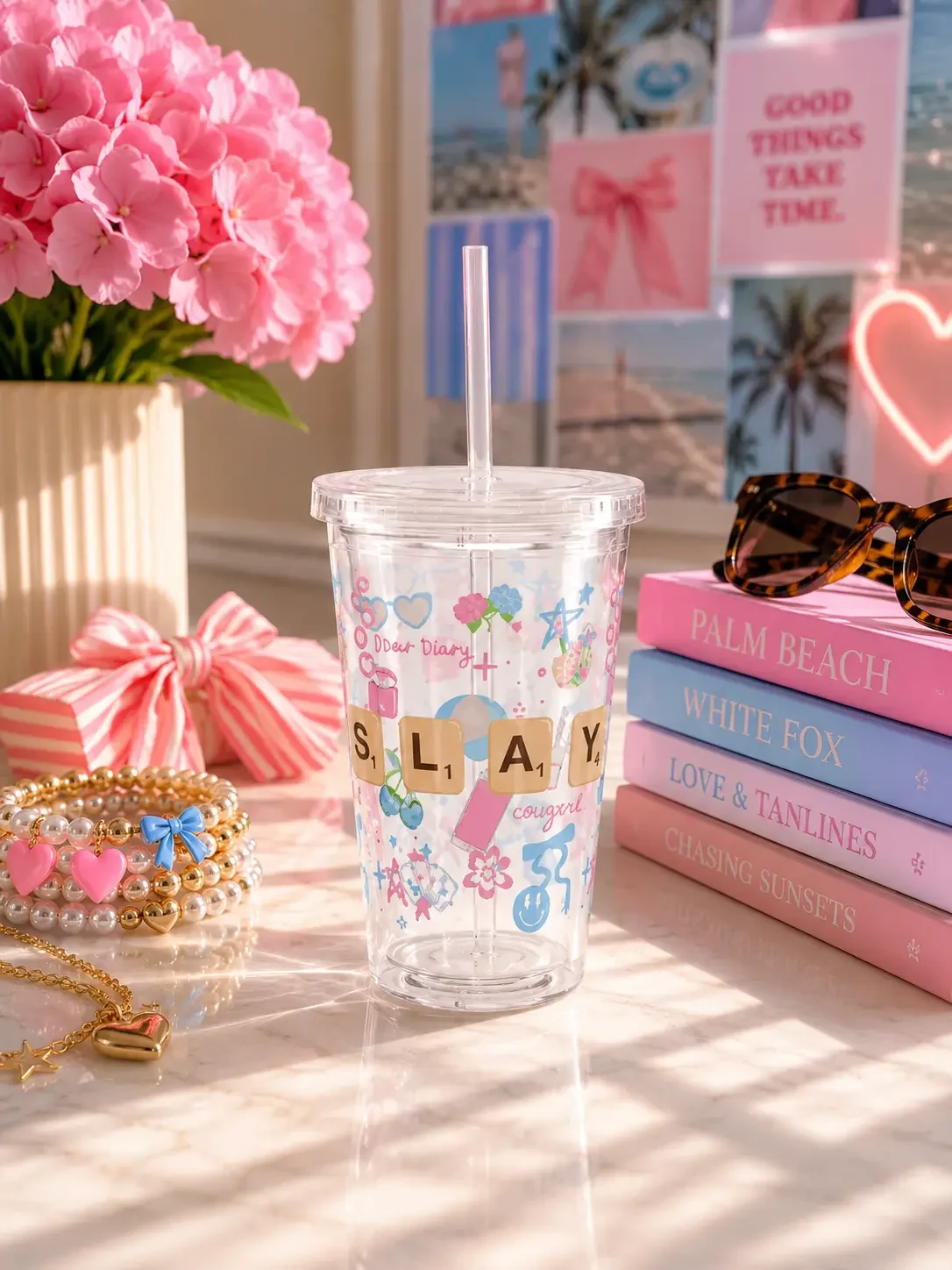 preppy-slay-doodle-tumbler-cup-coastal-pink-desk-deco.webp