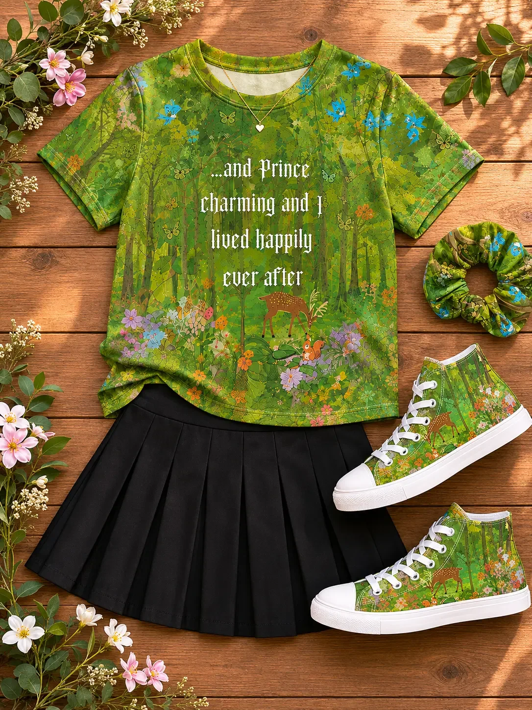 green-fairy-tale-outfit-flatlay-accessories-view.webp
