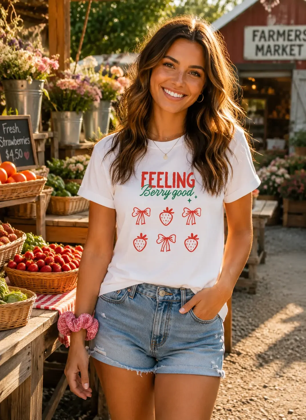 Feeling Berry Good Strawberry Teen T-Shirt