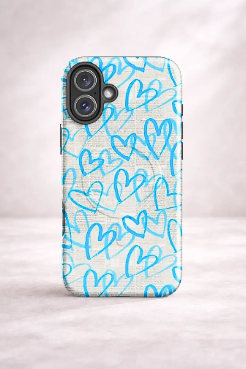 Blue Crush Heart MagSafe iPhone Case