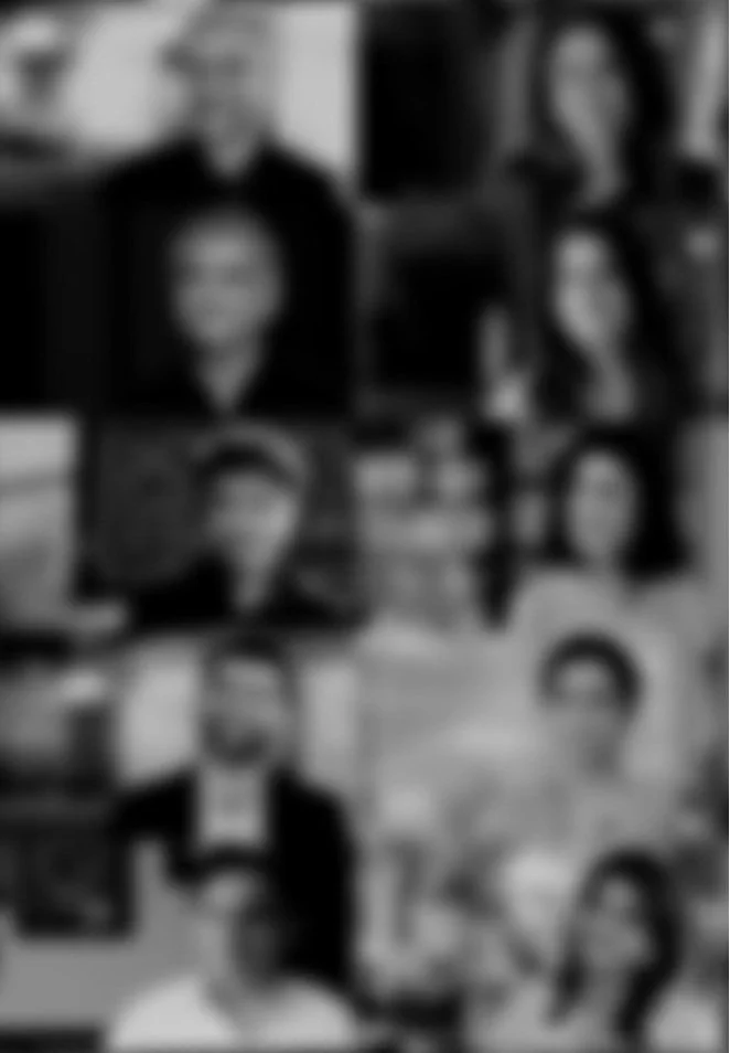 A collage of old black-and-white photographs featuring multiple portraits of people.