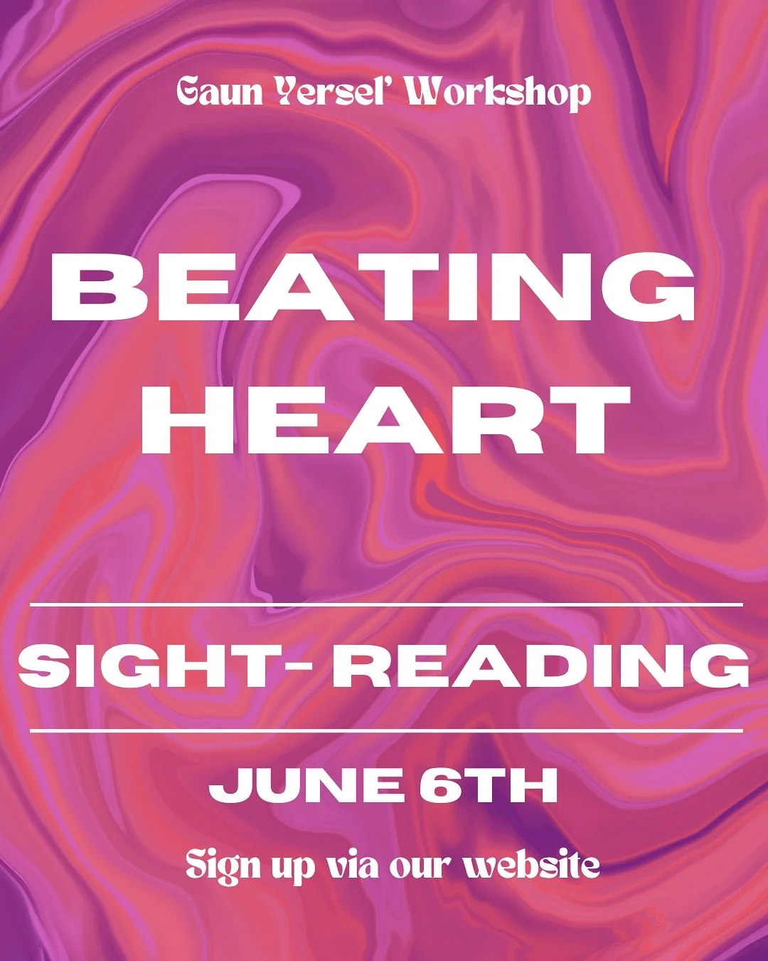 SIGHT-READING ✨💫🫀

Our June Beating Heart Workshop (and the last beating heart session on our SS25 !!) will focus on sight-reading!! 

Sight-reading is a skill: the more you do it, the less daunting it&rsquo;ll get &amp; the stronger at it you&rsqu