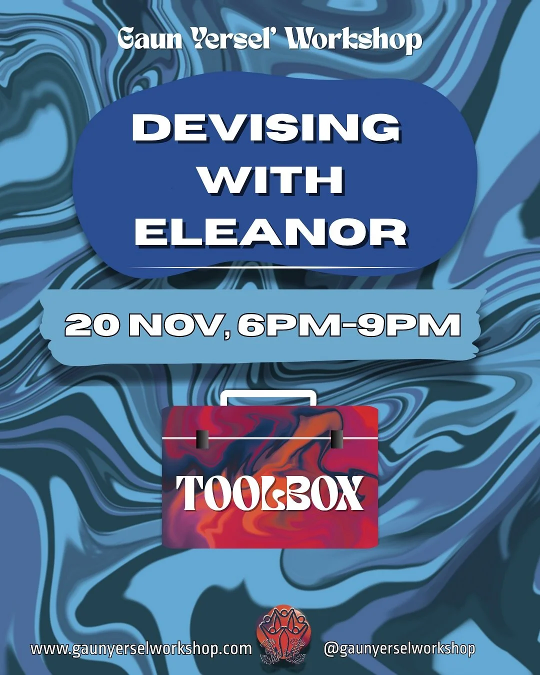 TOOLBOX 🧰🔧
DEVISING WITH ELEANOR 

In this workshop we&rsquo;ll look at ways of setting up a devising room and skills you can utilise as a performer bringing contributions to that space.

Devising projects often use tasks to begin creation. We&rsqu