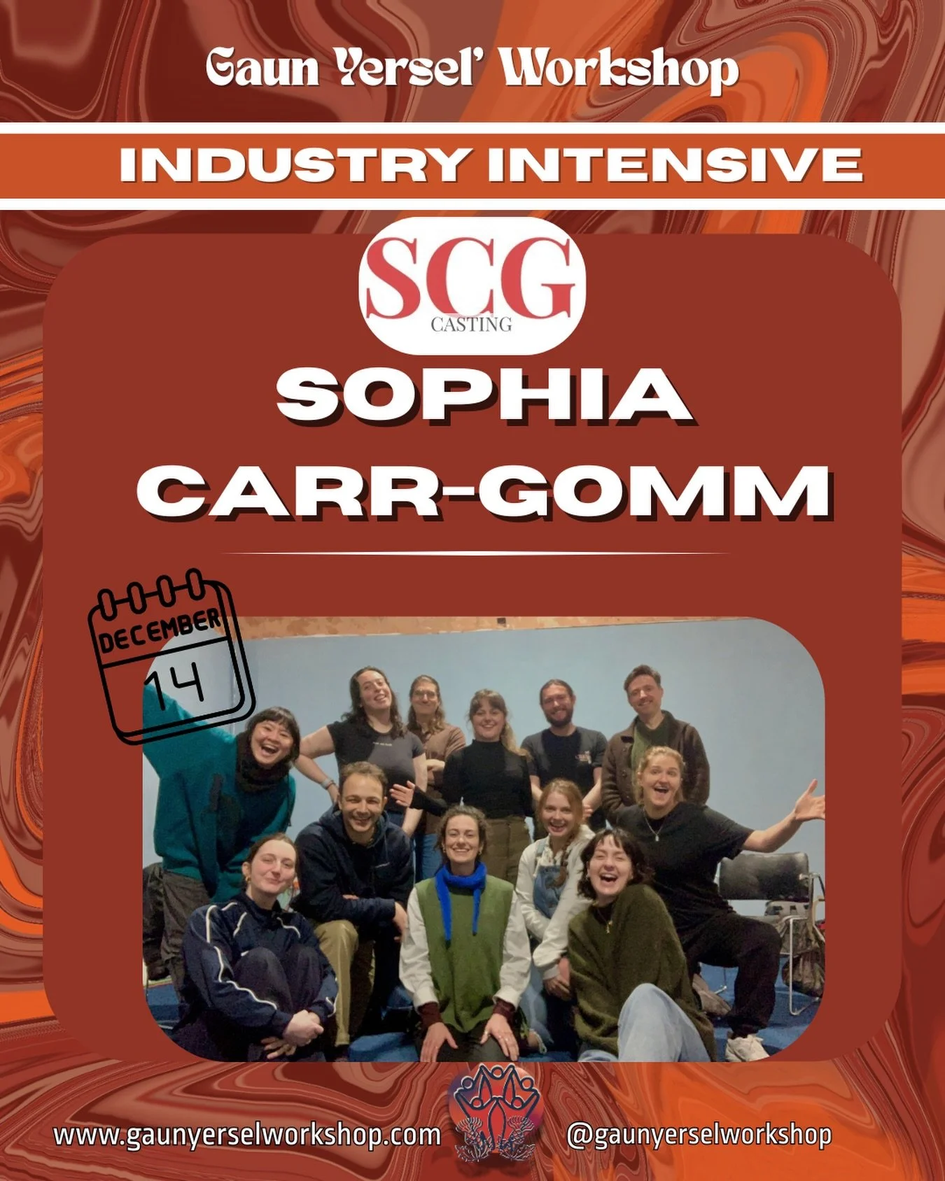 Yesterday was our last workshop of 2025 !!!! 🎆

Working with the lovely @sophia_papaya 🌟

This workshop was full of play, bold choices and joy!! It was such a lovely way to end our year!! 

INDUSTRY INTENSIVE | Sophia-Carr Gomm. 14.12.25 

#GaunYer