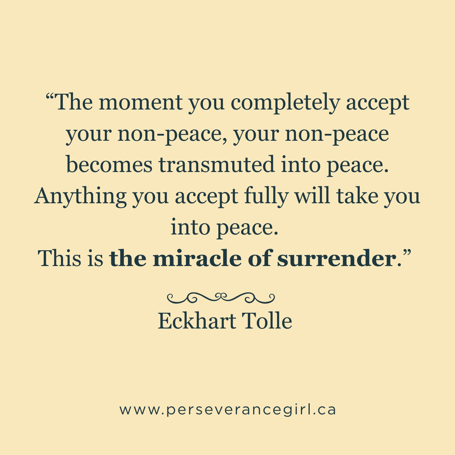 The Miracle of Surrender