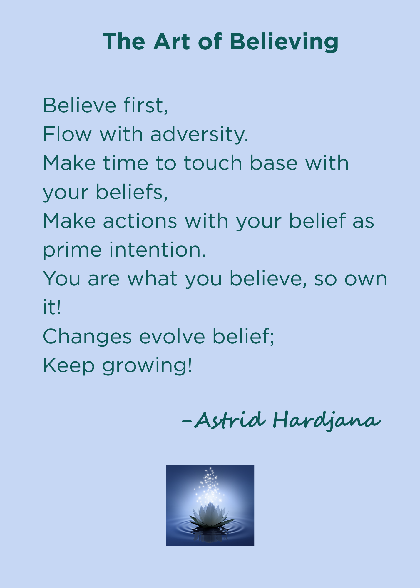 The Art of Believing