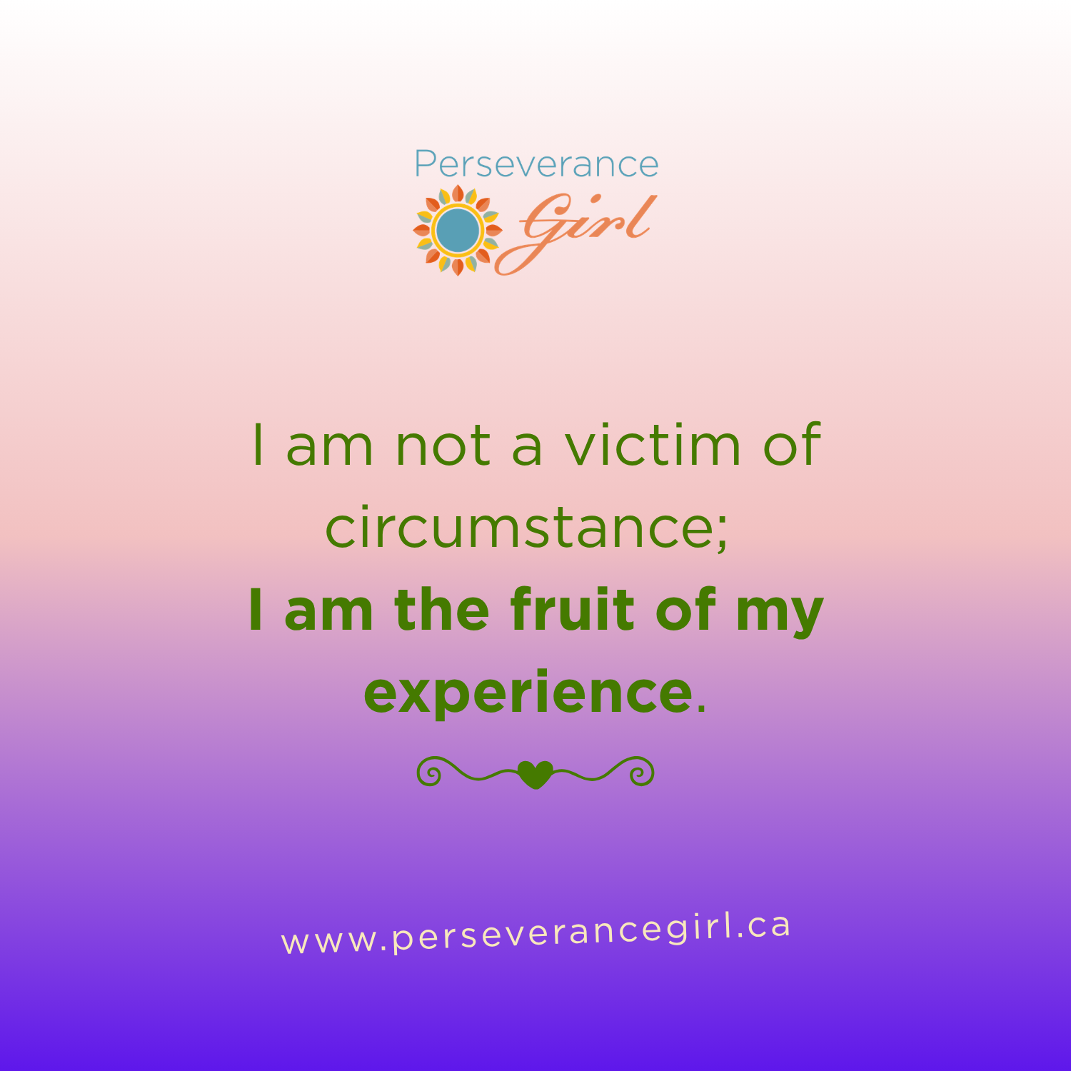 I am the Fruit of My Experience