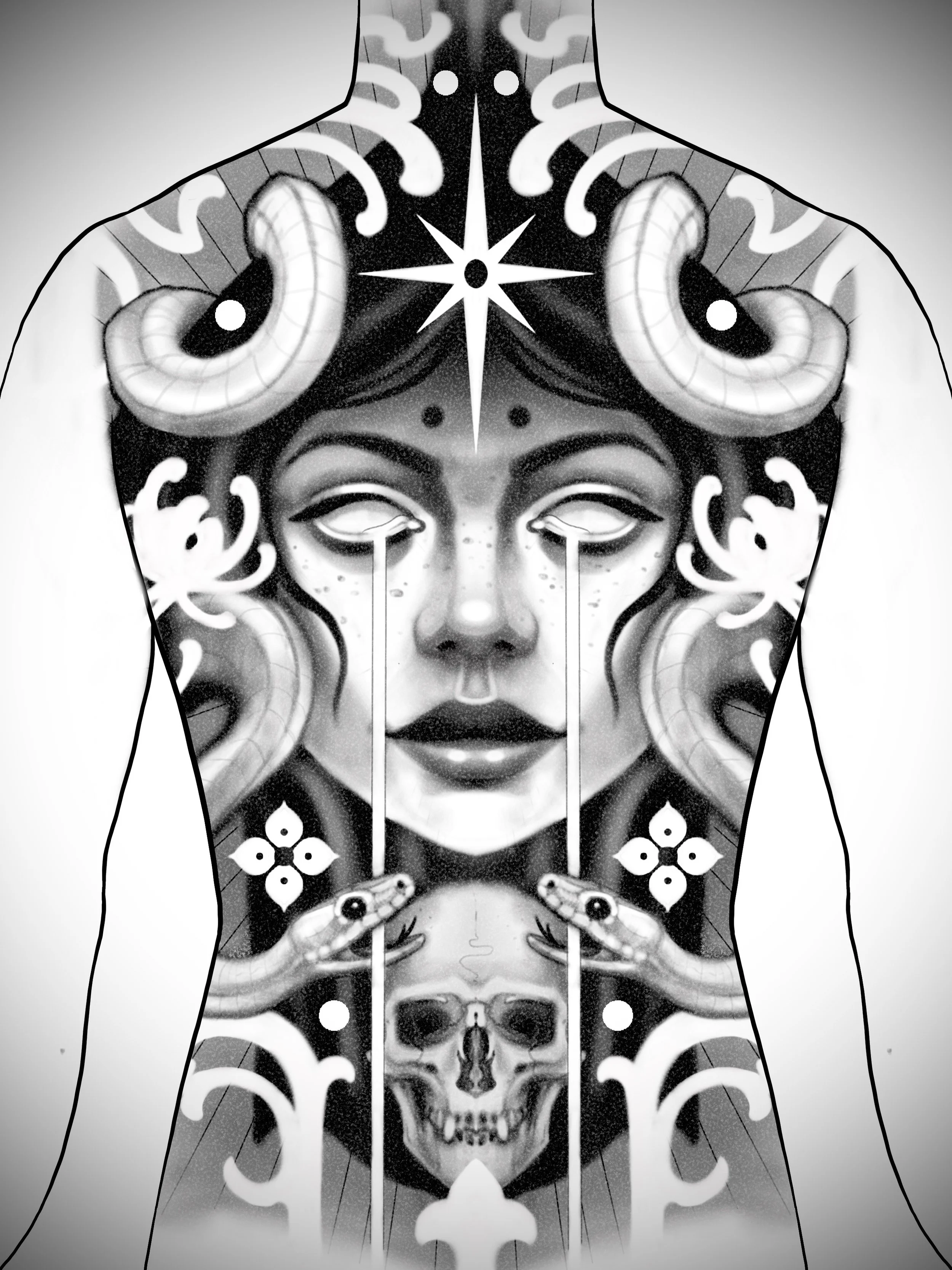 Backpiece concept I think would be super fun to do! DM me if interested!
.
.
.
.
.
.
#tattoo #backpiece #blackworktattoo #backtattoo #iowatattoo