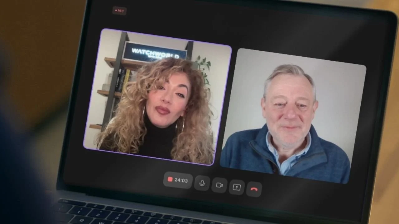 Faye and Mark on Watch World with Faye