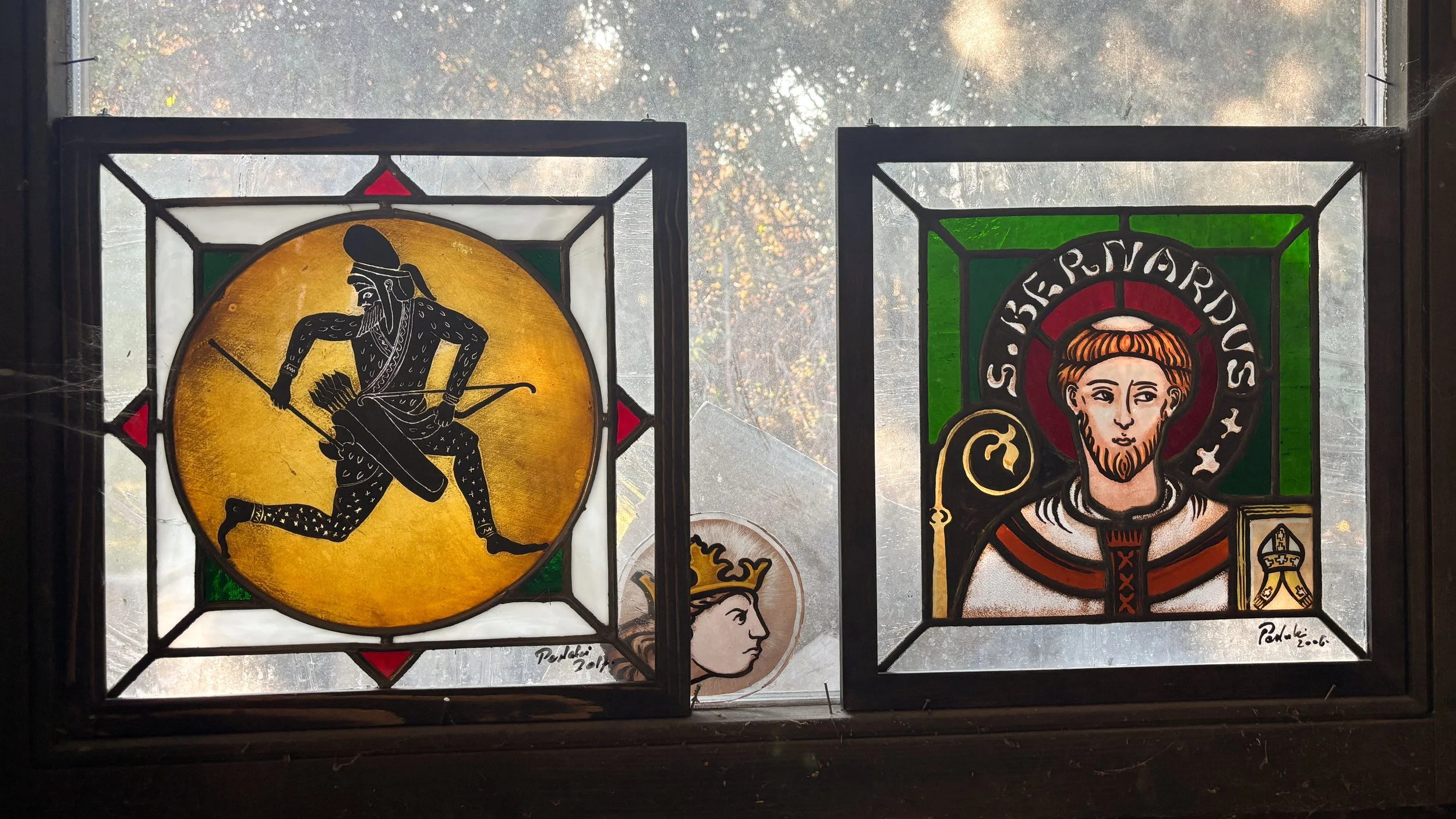 Scythian warrior and St Bernard - Veszprém, Hungary